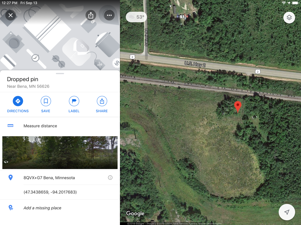 2 lots near the lake Bena , MINNESOTA 1.1 Acres LAND IS HOME