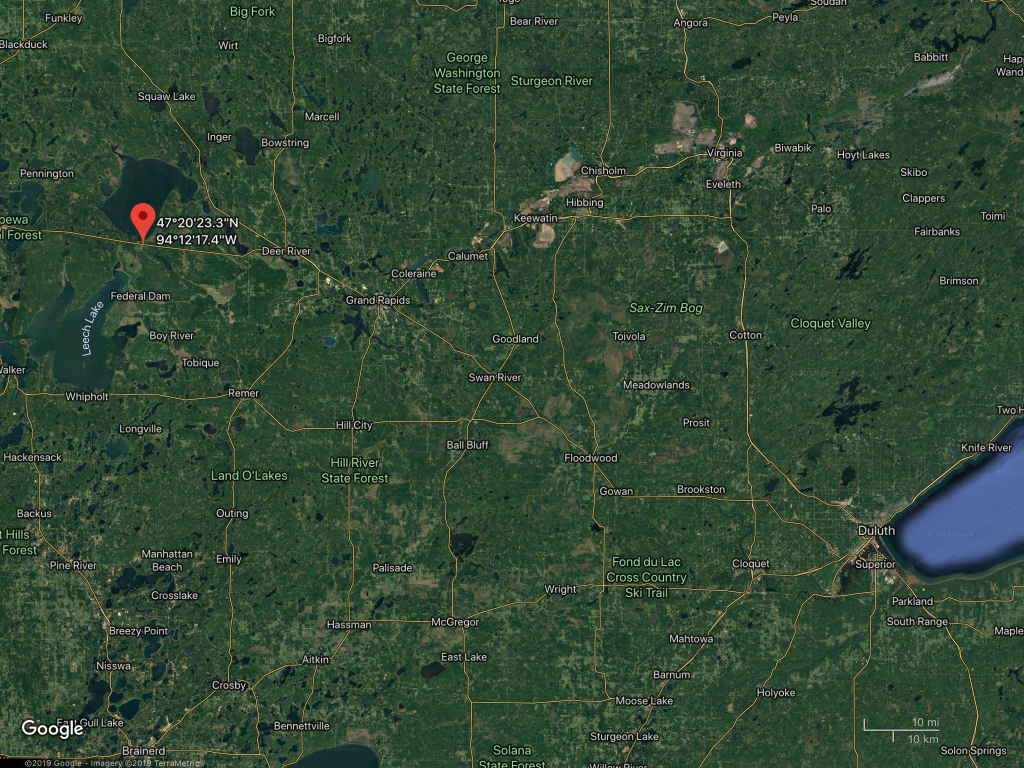 Lot next to National Forest, Bena , Minnesota .08 acres LAND IS HOME