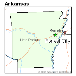 Driving instructions from Forrest City, AR to Memphis, TN are shown on a map