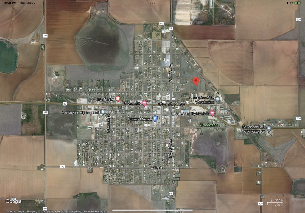 Residential Land , Crosbyton , TX. .08 Acres LAND IS HOME